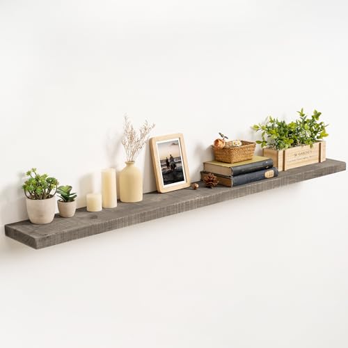 60 Inch Long Wood Floating Shelf