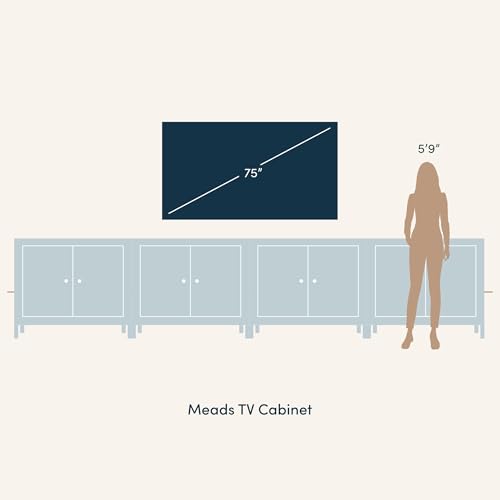 Meads Mid Century Modern Cabinet or TV Stand with Doors