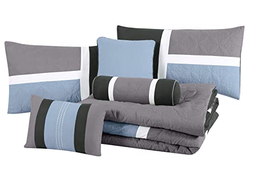 Upland 7 Piece Quilted Patchwork Comforter Set