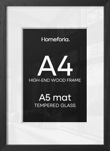 A4 Black Oak Picture Frame