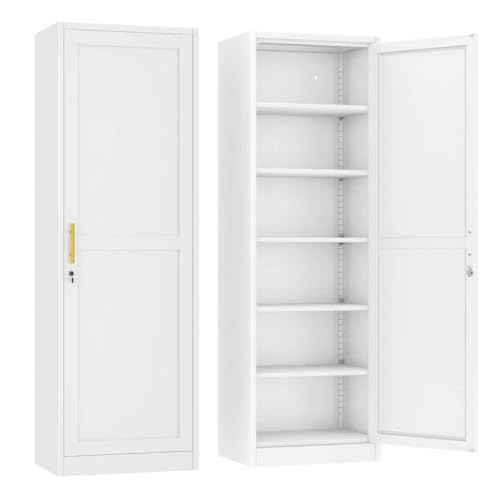 Metal Locker Tall Narrow Storage Cabinet