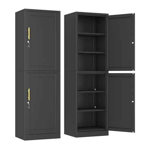 Metal Locker Tall Narrow Storage Cabinet