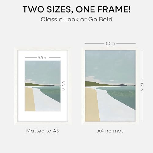 A4 White Oak Picture Frame