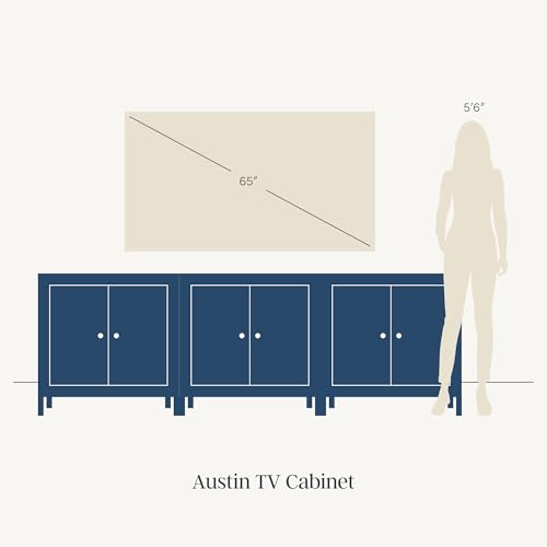 Austin Mid Century Modern Kitchen Cabinet (3 Count)