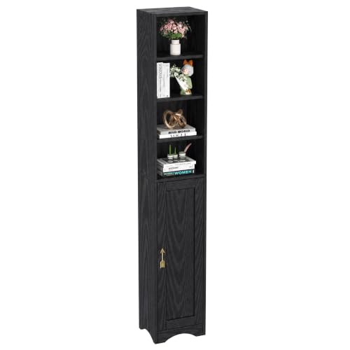 Narrow Bookcase with 6 Adjustable Shelves