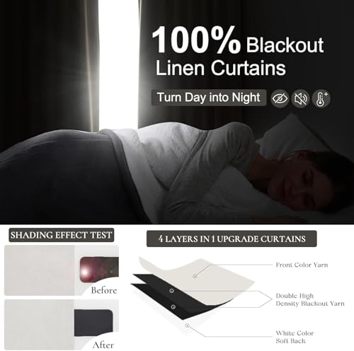 Curtains 60 Inch Length Extra Wide Pinch Pleated Black Out 90 Inch Long for Living Room