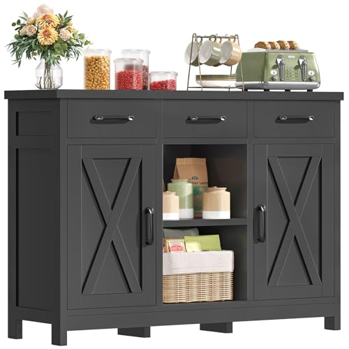 Coffee Bar Cabinet with 3 Drawers