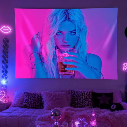 Anime Tapestry Uv Reactive Psychedelic Wall Hanging 78x59 Inch