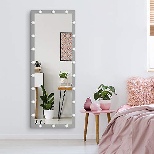 65" x 24"Full Length Mirror with Lights and Stand Touch Control