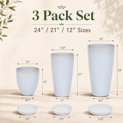 Set of 3 Tall Planter