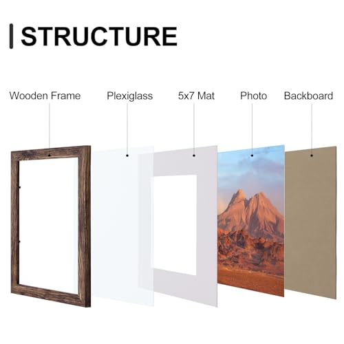 8x10 Picture Frames Set of 9 for Wall or Tabletop Display (9 Count)