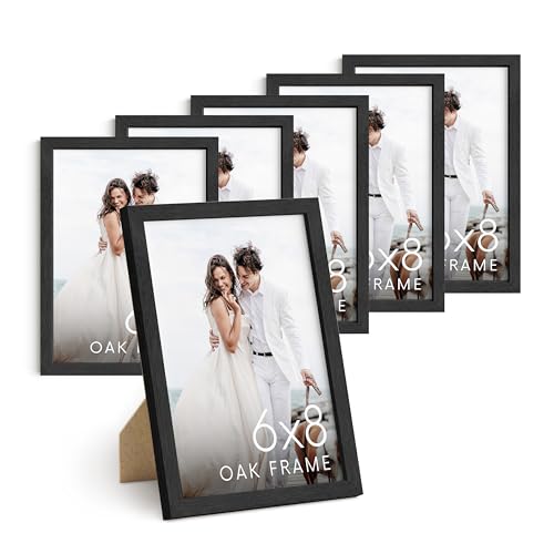 6x8 Black Oak Frame Set of 6