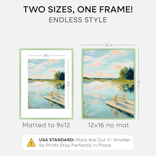 12x16 Green Picture Frame