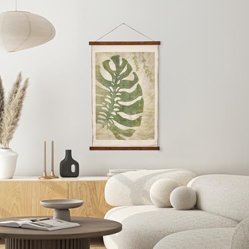 Botanical Monstera Leaf Canvas Wall Tapestry