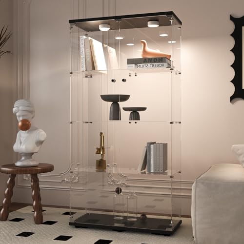 Glass Display Cabinet with LED Light