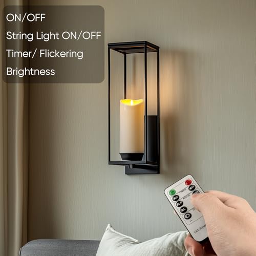 4"x9" Outdoor Waterproof Flameless Candles with Timers and Remote Control (4 Count)