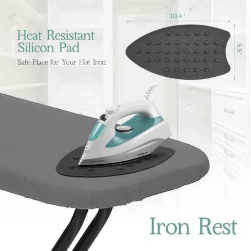 Full Size Ironing Board 54x14 Modern Gray
