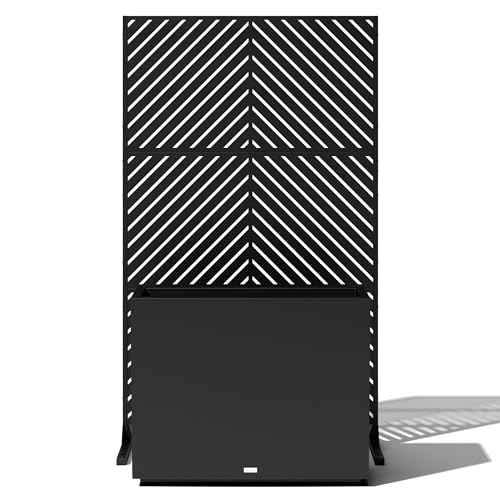Block Series Span Planter + Arrow Privacy Screen Set