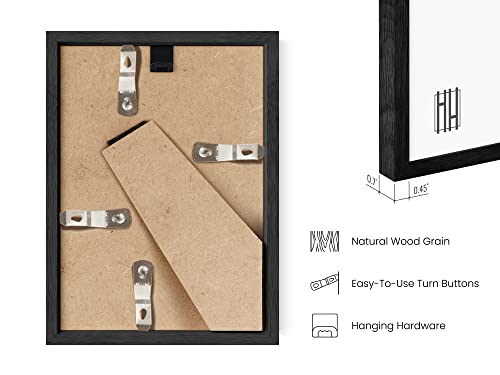 4x6 Solid Black Oak Frame Set of 3