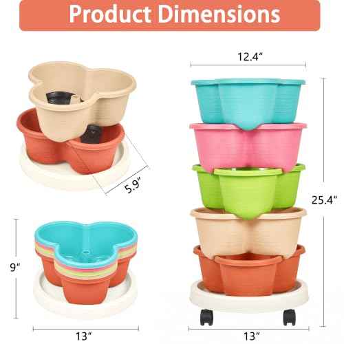 5 Tier Vertical Garden Planter (5 Count)