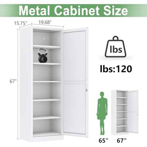 Metal Locker Tall Narrow Storage Cabinet