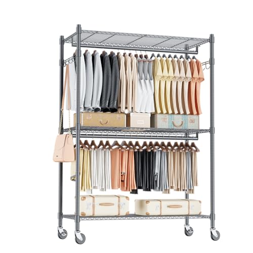 Heavy Duty Rolling Clothing Rack