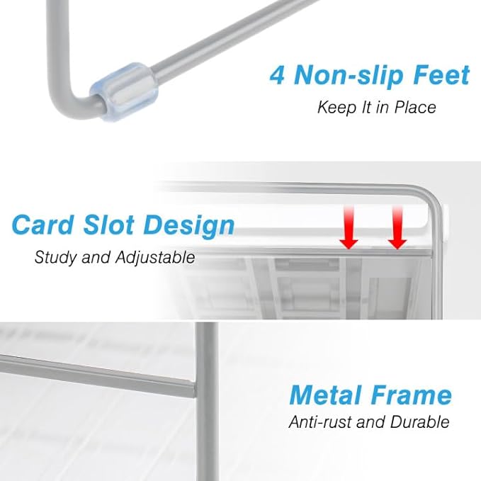 Cirhy Kitchen Wrap Organizer, Expandable Pantry Organizers and Storage, 3-Tier Foil and Plastic Wrap Organizer for Cabinet, Adjustable Shelf for Tin Foil, Ziplock Box, Saran Wrap (9.8-15.6")