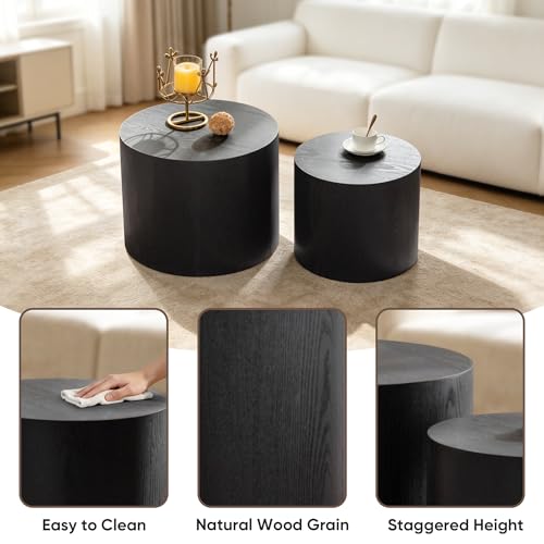 Nesting Round Coffee Table Set of 2 (2 Count)