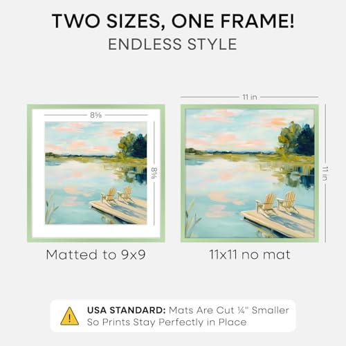 11x11 Green Picture Frame