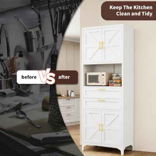 71" Kitchen Pantry Cabinet