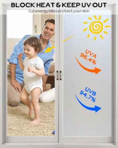 Frosted Glass Window Privacy Film with Tools