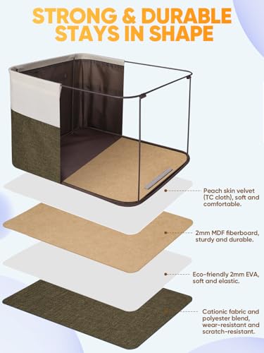 4 Pack Fabric Closet Storage Bins for Shelves (4 Count)