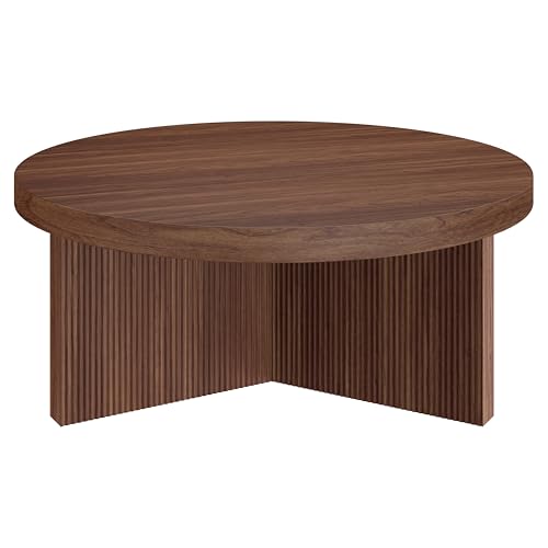 36" Scandinavian Fluted Coffee Table