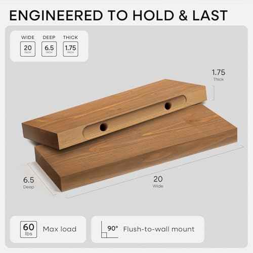 20 Inch Floating Shelves (4 Count)