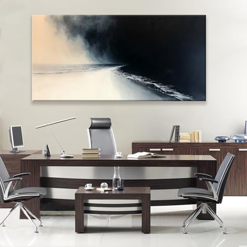Large Abstract Wall Art For Living Room Modern Canvas Art Wall Decor 29 X 58 Inches Black And White Wall Art Painting Print Abstract Wall Decor Picture For Bedroom Office Hotel Artwork