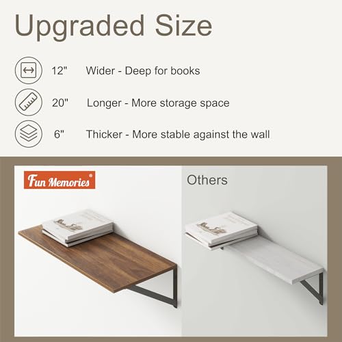 20 Inch Floating Shelves (2 Count)
