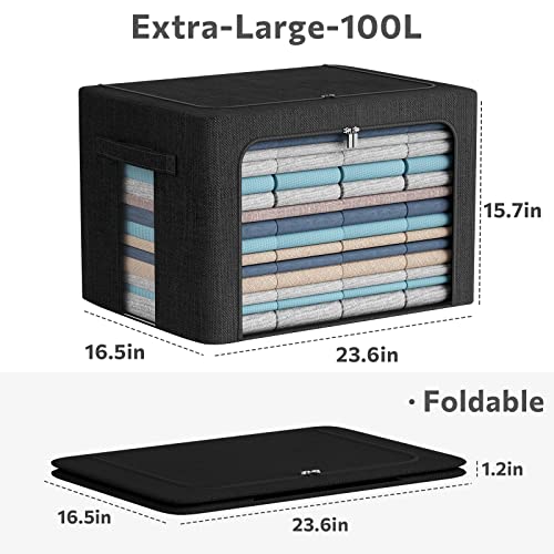 Extra Large Clothes Storage Bins Box (2 Count)