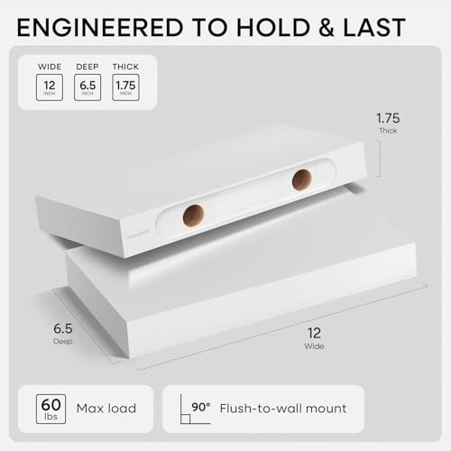 12 Inch Floating Shelves (4 Count)