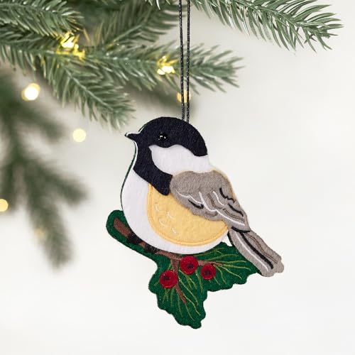 Winter Handmade Chickadee HeartFelt Charm Card