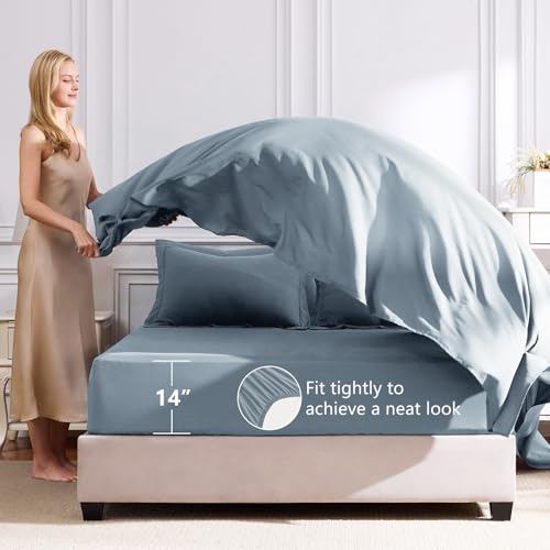 Oversized King Comforter Set Dusty Blue