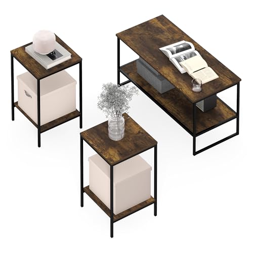 Simplistic Coffee Table and End Table Set of 3 (3 Count)