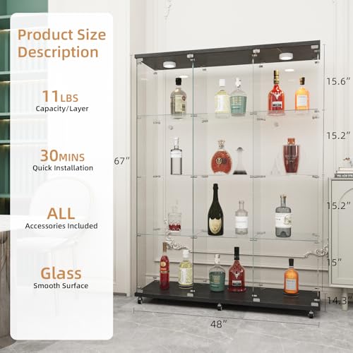 Black Glass Display Cabinet