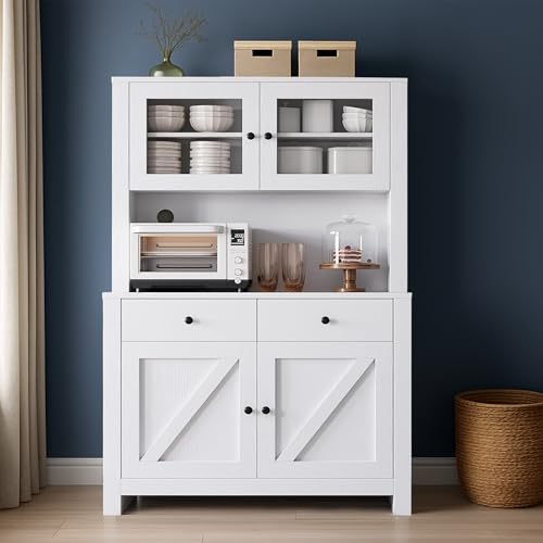 63" Kitchen Pantry Cabinet with Drawers