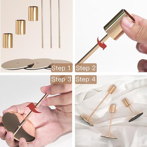 Gold Candlestick Holders (18 Count)