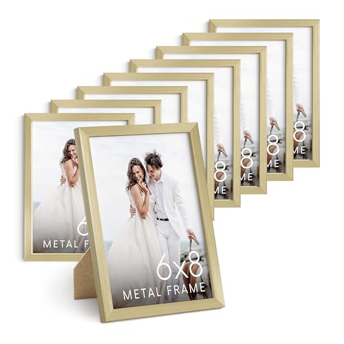 6x8 Gold Metal Picture Frames