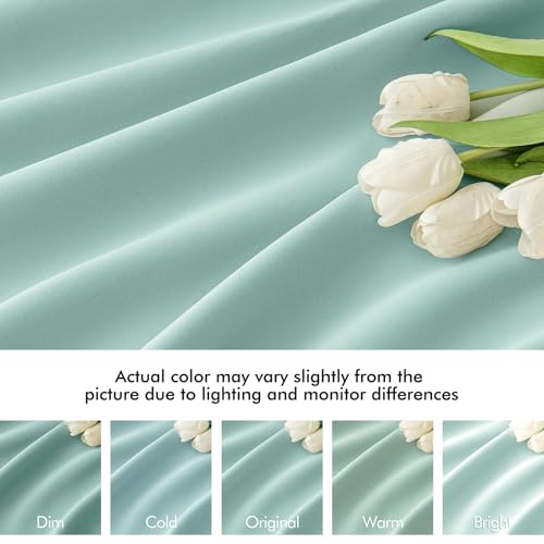Aqua Back Tab Blackout Curtains 52x120 Inch Long 2 Panels Set (2 Count)