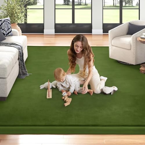 Baby Play Mat for Floor Nursery Muscle Area Rug Playroom Rug 74x50" Elastic Foam 1.3" Thick Crawling Mat for Babies