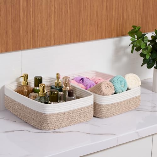 Large Shallow Organizing Baskets 15x11x5.1 Inches (3 Count)