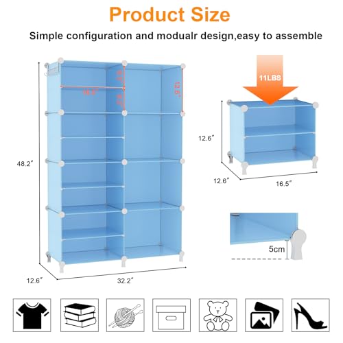 Closet Organizer 8 Cube Storage Shelves