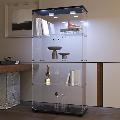 Glass Display Cabinet with LED Light